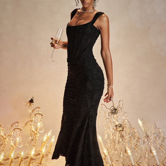 Mozision Off-shoulder Backless Dress