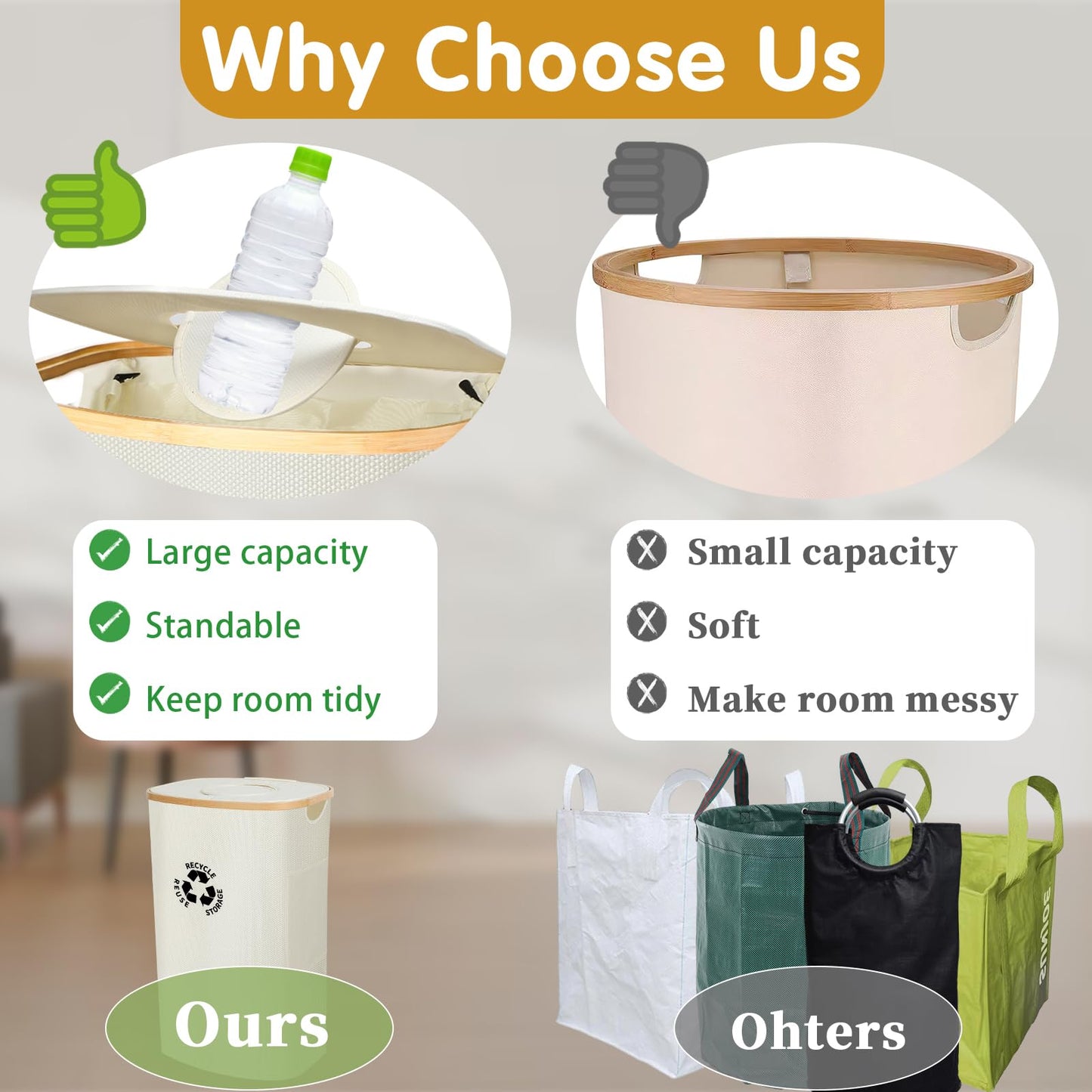 Recycling Container With Lid Deposit Bottle Storage