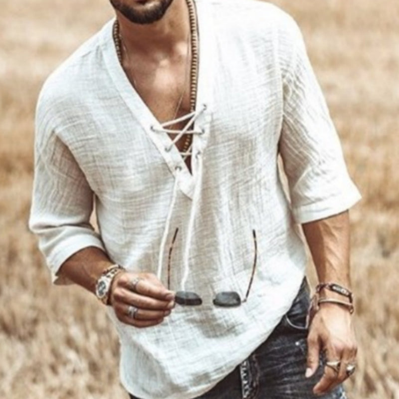 Short-sleeved Button-up Shirt