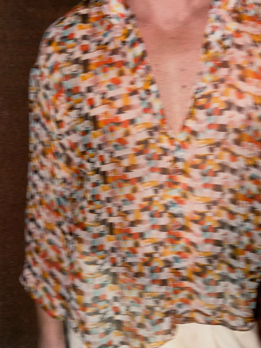 Retro Sheer Oversize Shirt