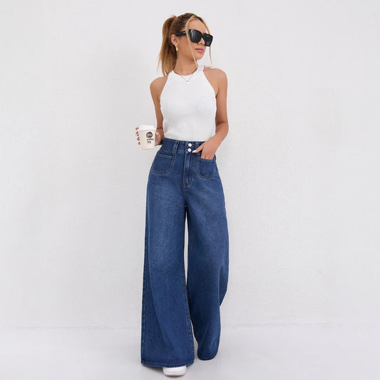 High-Waist Floor-length Pants