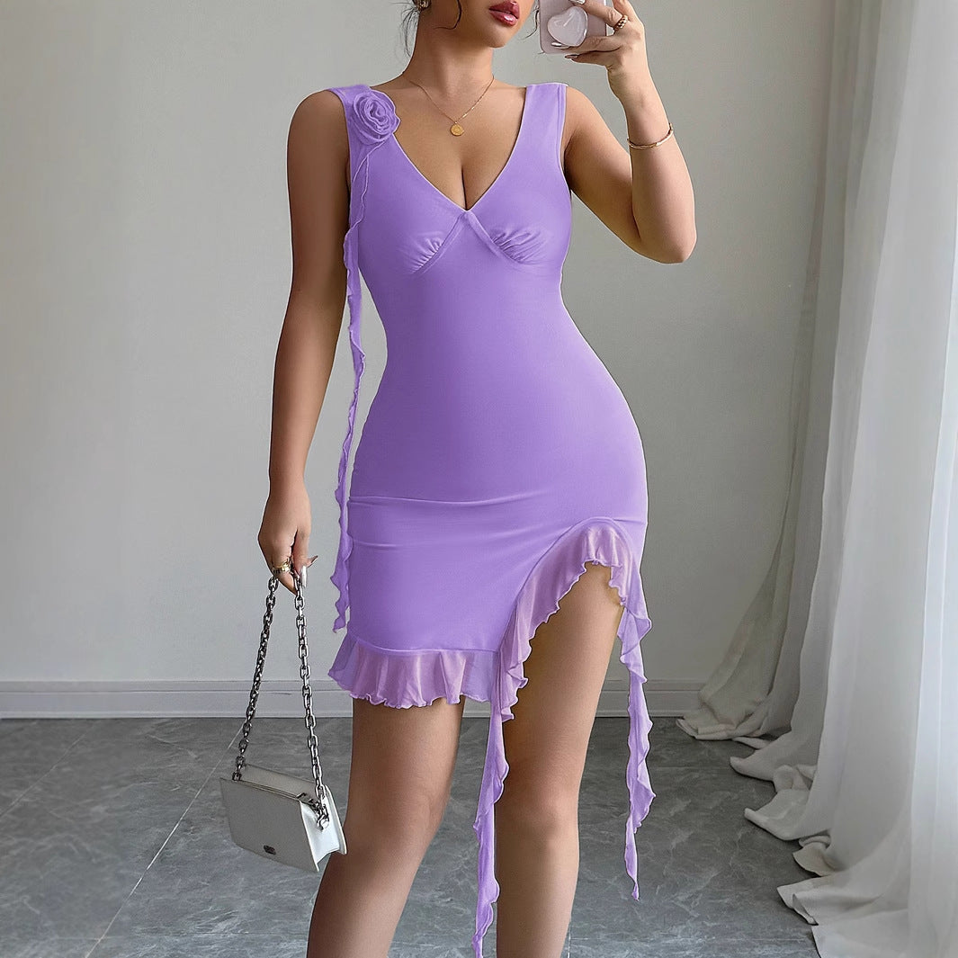 Robe à broderies florales