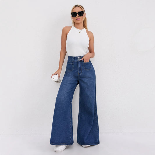 High-Waist Floor-length Pants