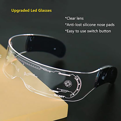 LED Luminous Glasses  Futuristic Style