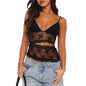 Lace Stitched Backless Tank Top