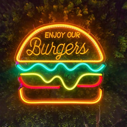 LED Neon Sign Hamburg0[er Light Pizza