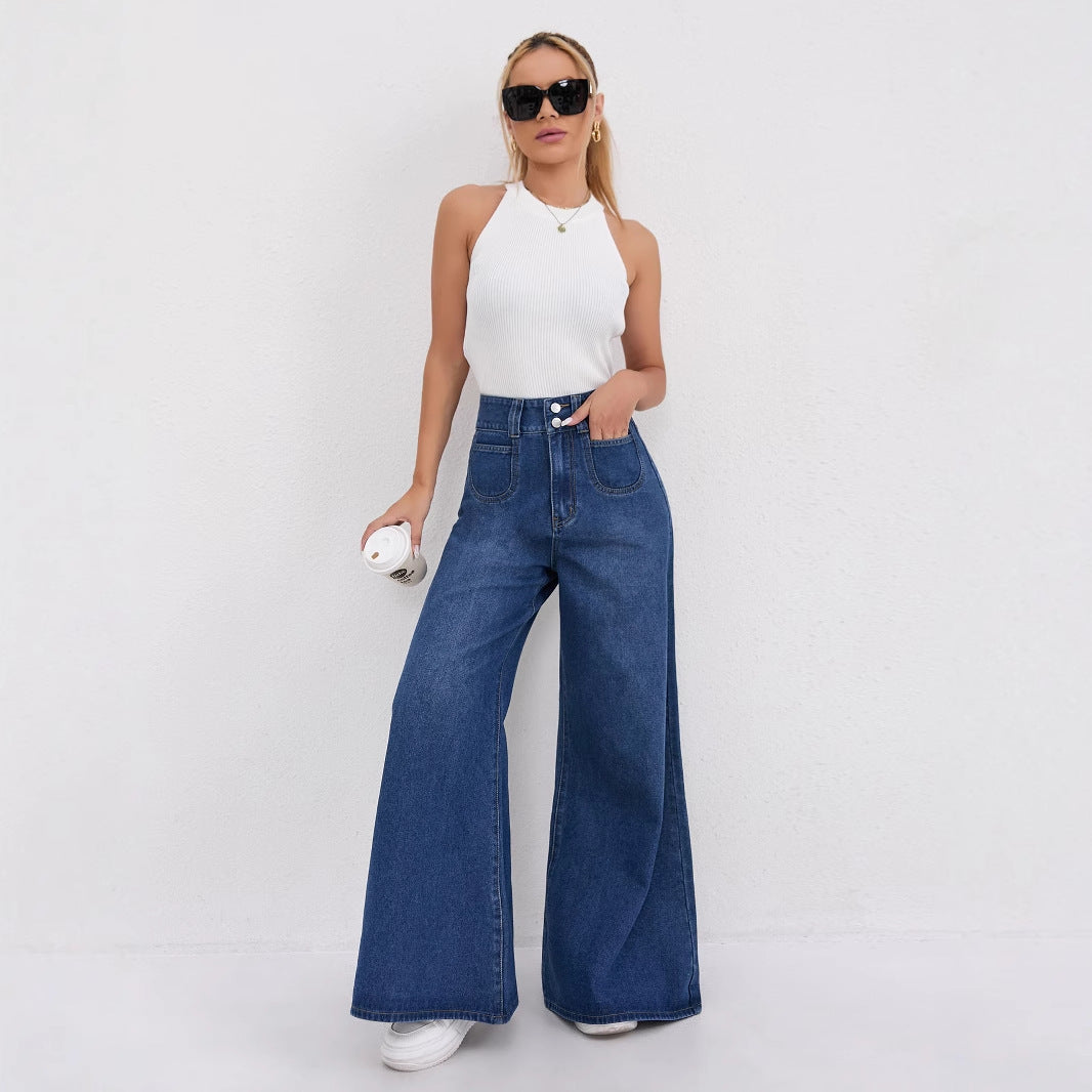 High-Waist Floor-length Pants