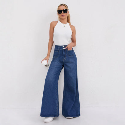 High-Waist Floor-length Pants