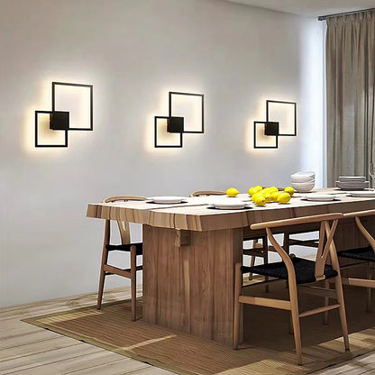 Geometric line LED shape wall light