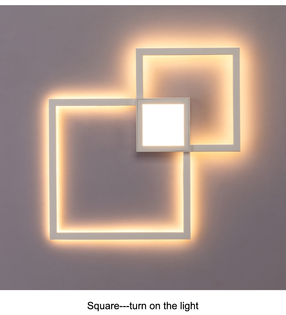 Geometric line LED shape wall light