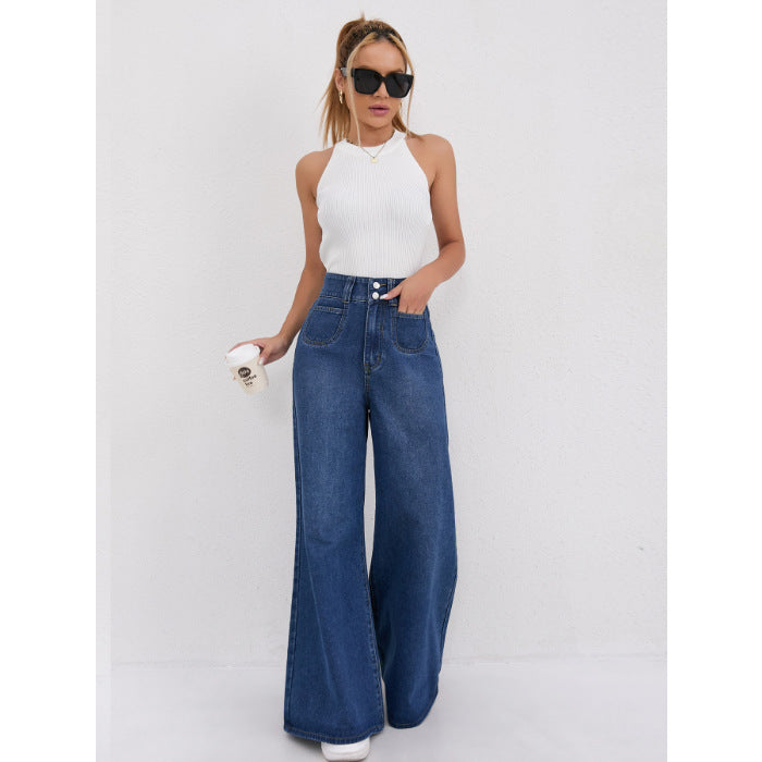 High-Waist Floor-length Pants