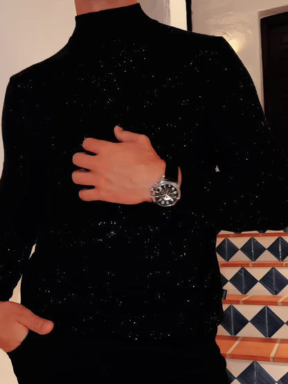 Sequined Long Sleeve Top