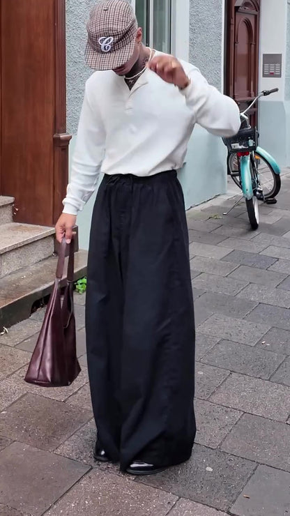 Henley Neck Long Sleeve Top