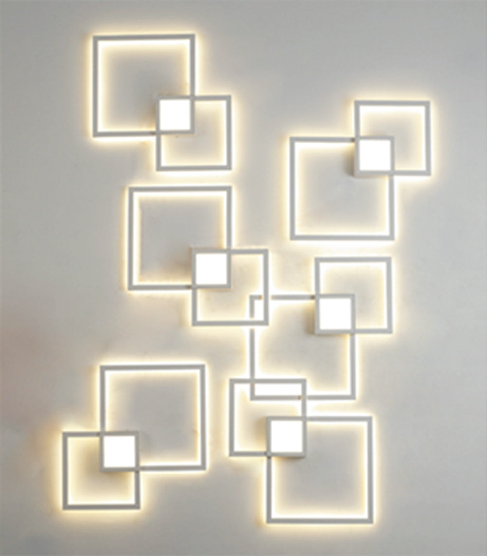Geometric line LED shape wall light