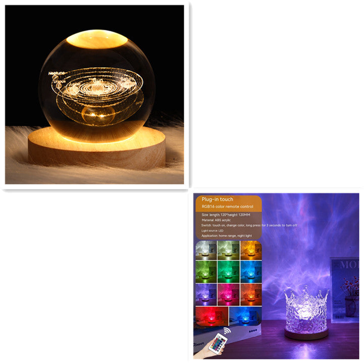 Projection Crystal Table Lamp