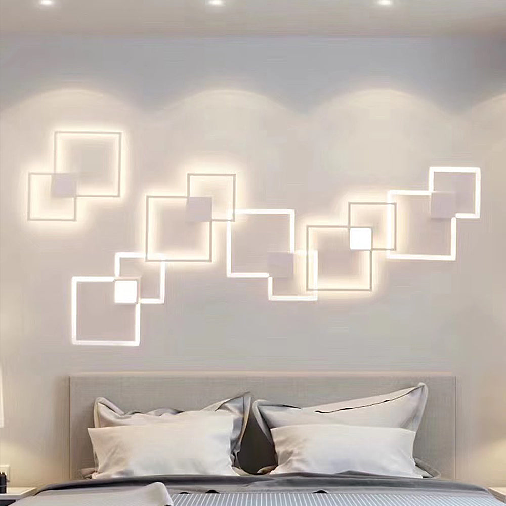 Geometric line LED shape wall light