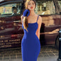 Robe longue à fines bretelles