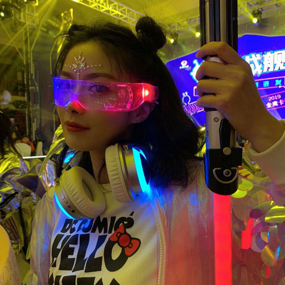 LED Luminous Glasses  Futuristic Style
