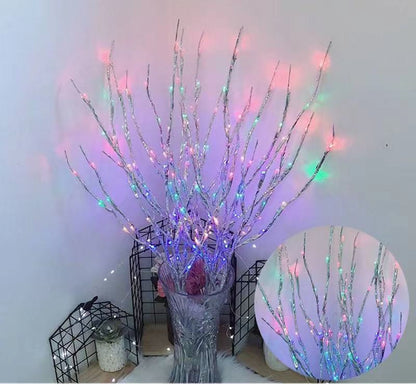 LED Lantern Simulation Branch Decoration