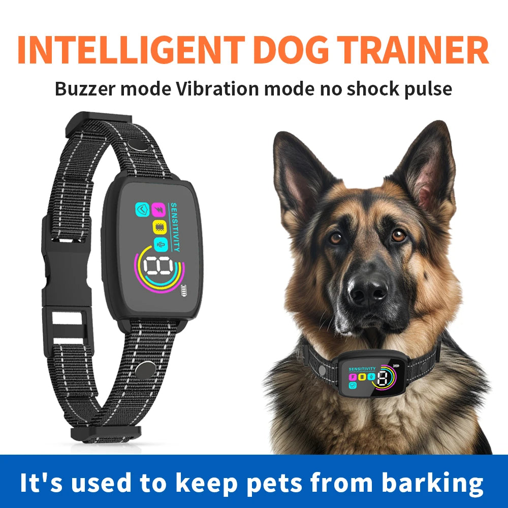 Collier anti-aboiement automatique intelligent pour chien