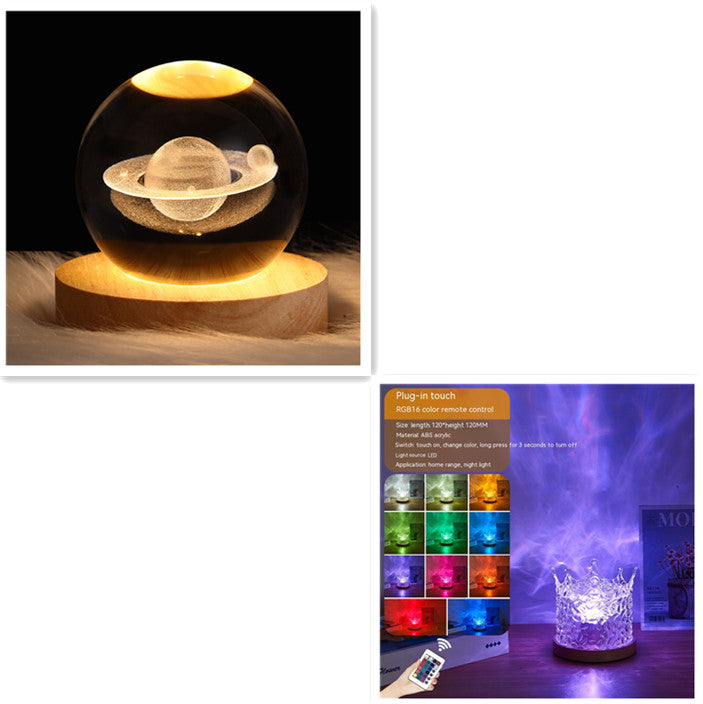 Projection Crystal Table Lamp