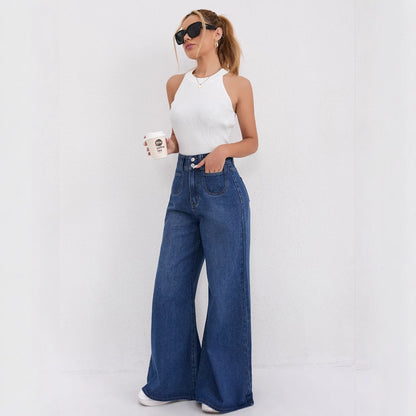 High-Waist Floor-length Pants