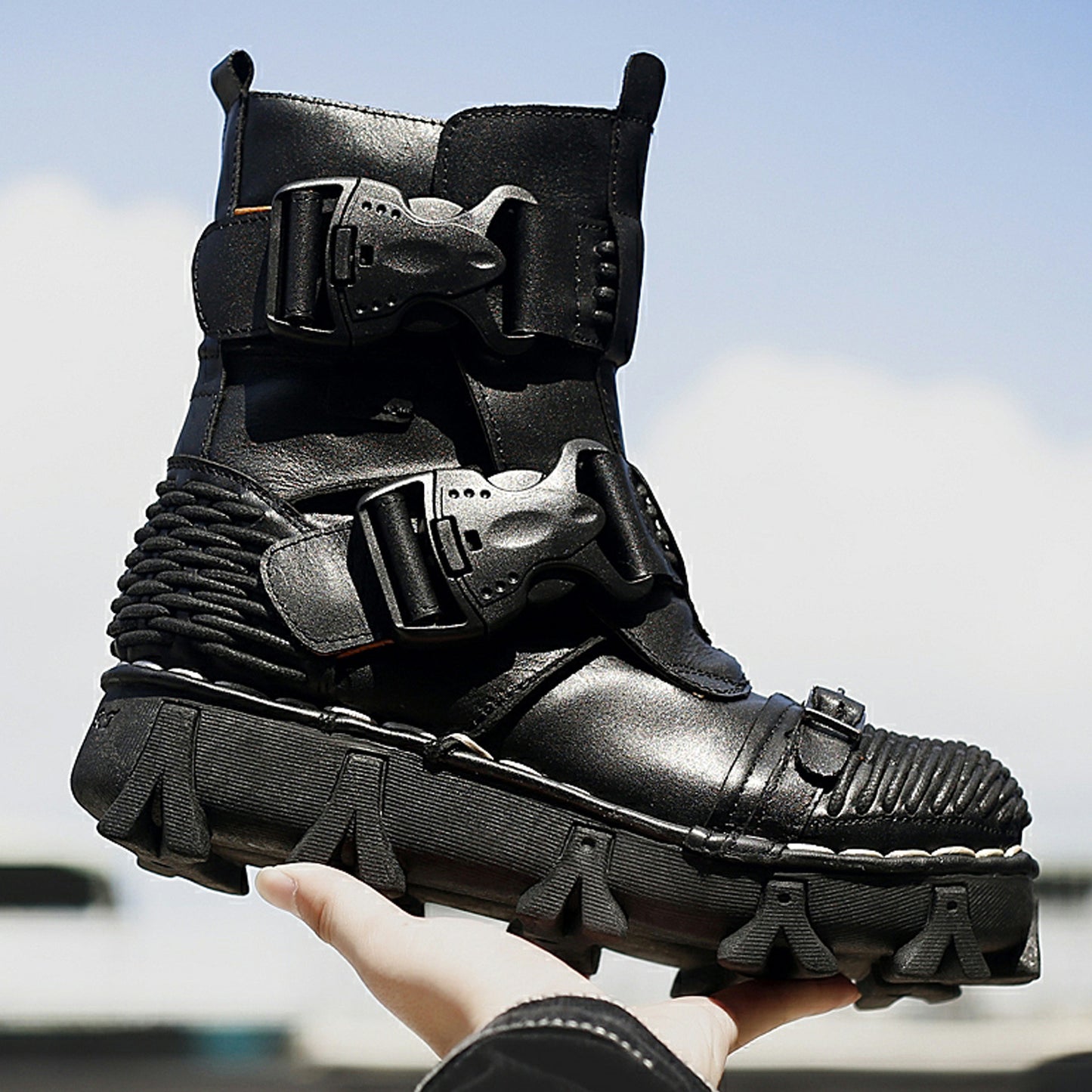 Steampunk Leather Boots