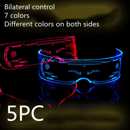 LED Luminous Glasses  Futuristic Style