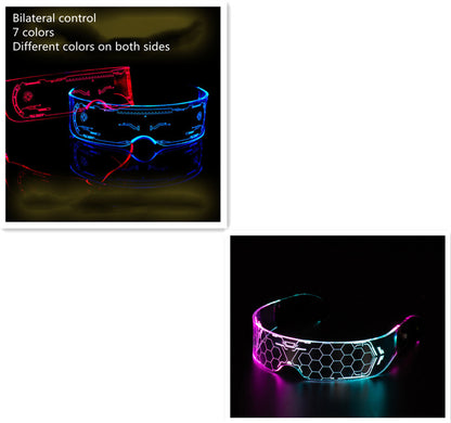 LED Luminous Glasses  Futuristic Style