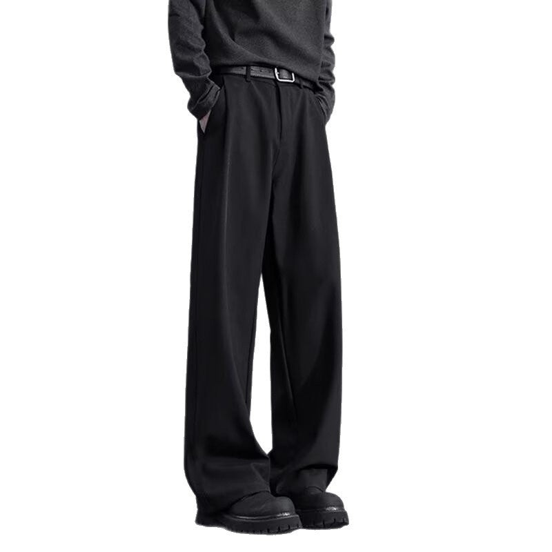 Pantalon de costume taille haute en soie