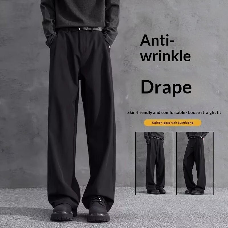 Pantalon de costume taille haute en soie