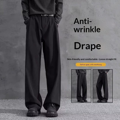 Pantalon de costume taille haute en soie