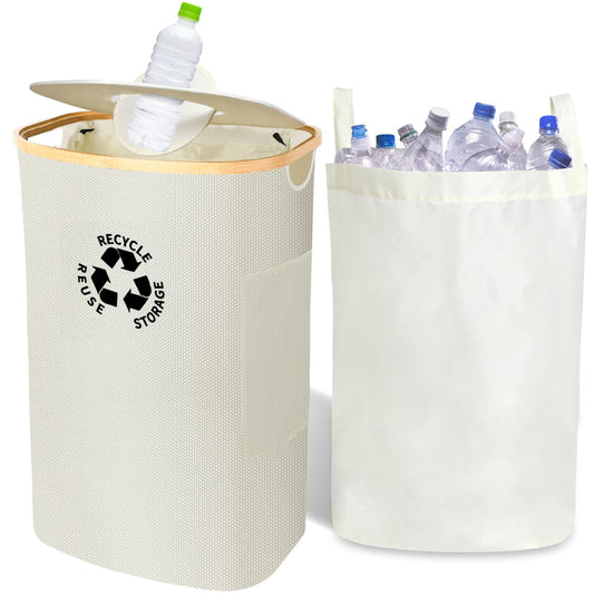 Recycling Container With Lid Deposit Bottle Storage