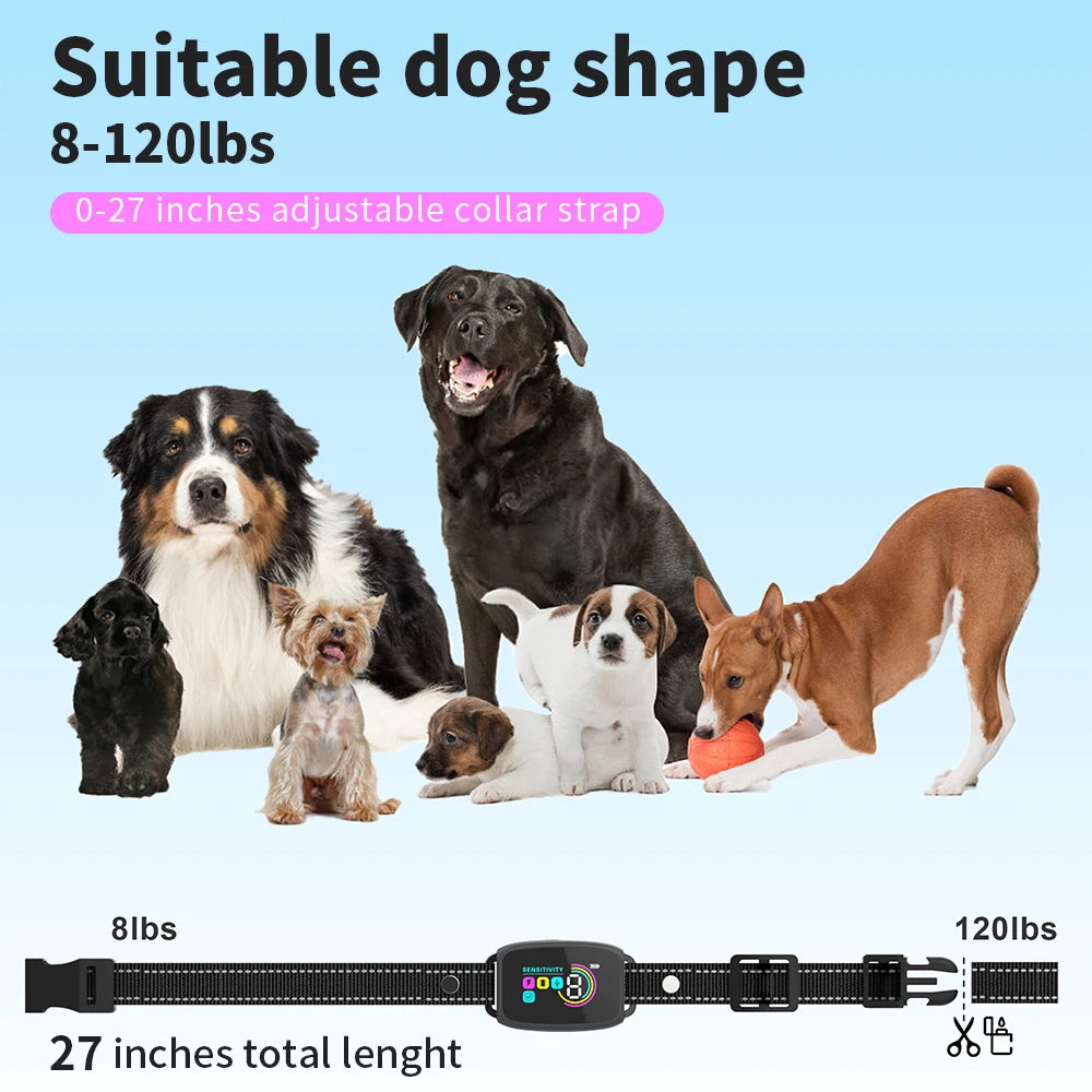 Collier anti-aboiement automatique intelligent pour chien