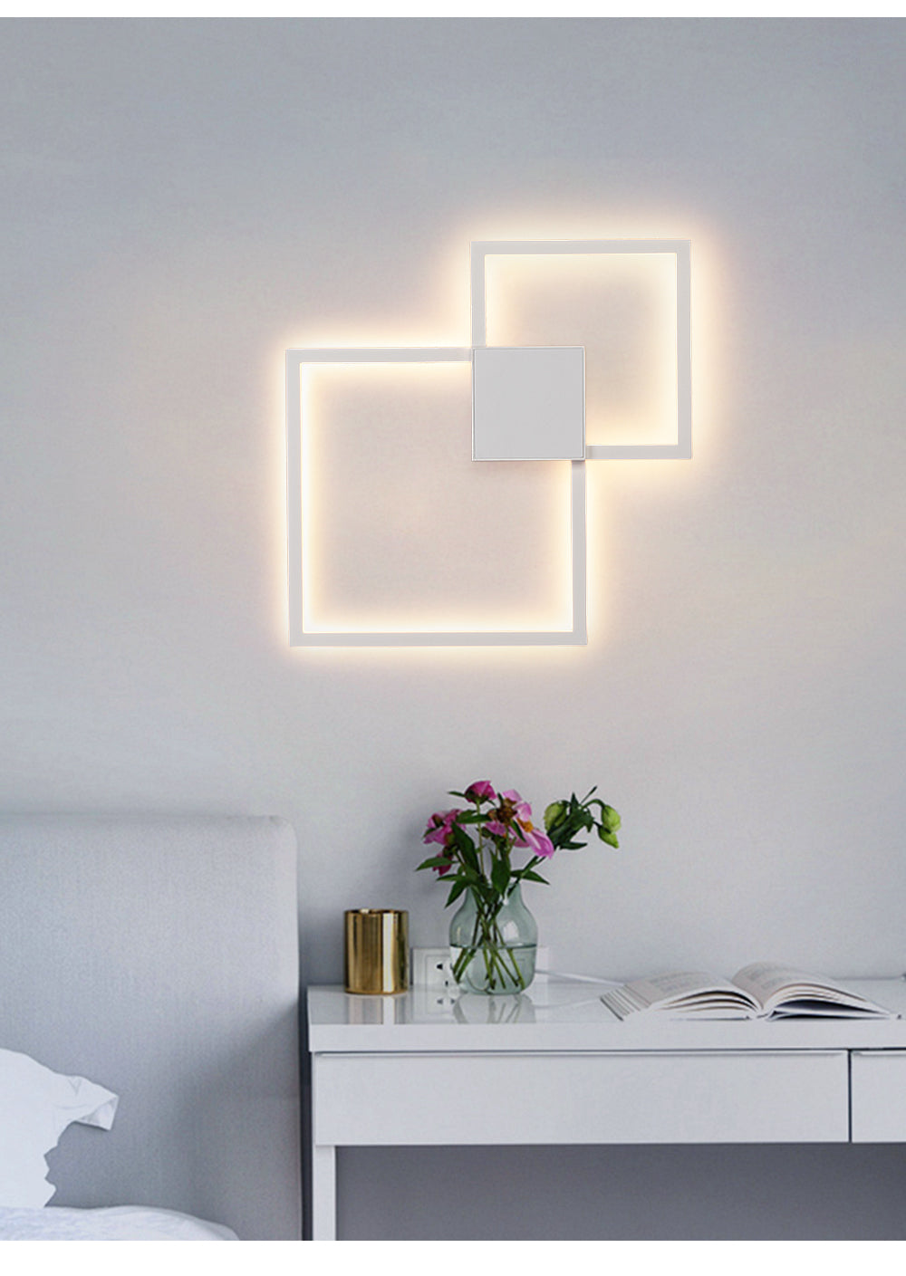 Geometric line LED shape wall light