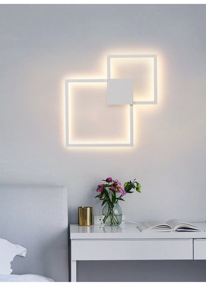 Geometric line LED shape wall light