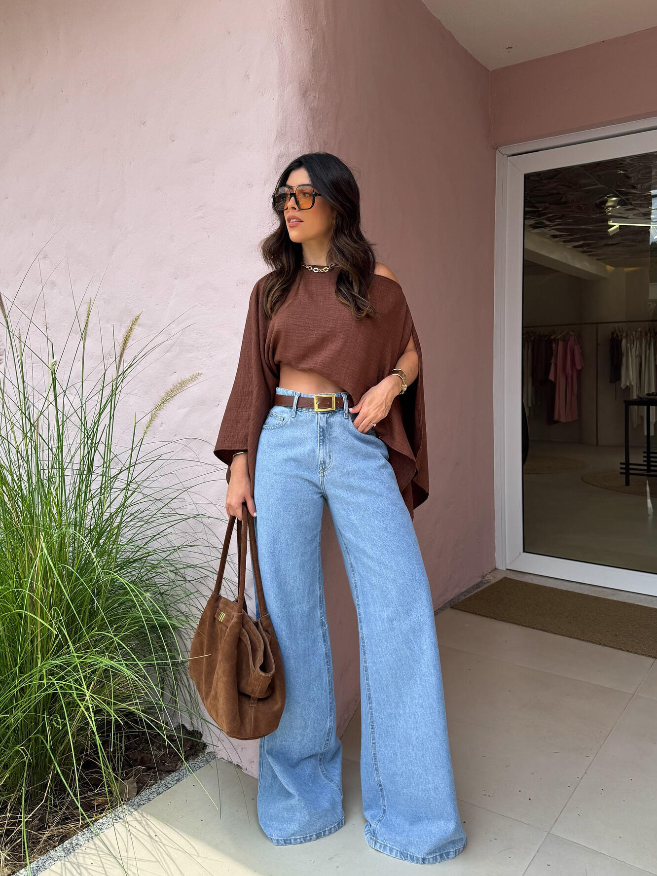 Shoulder Crop Top
