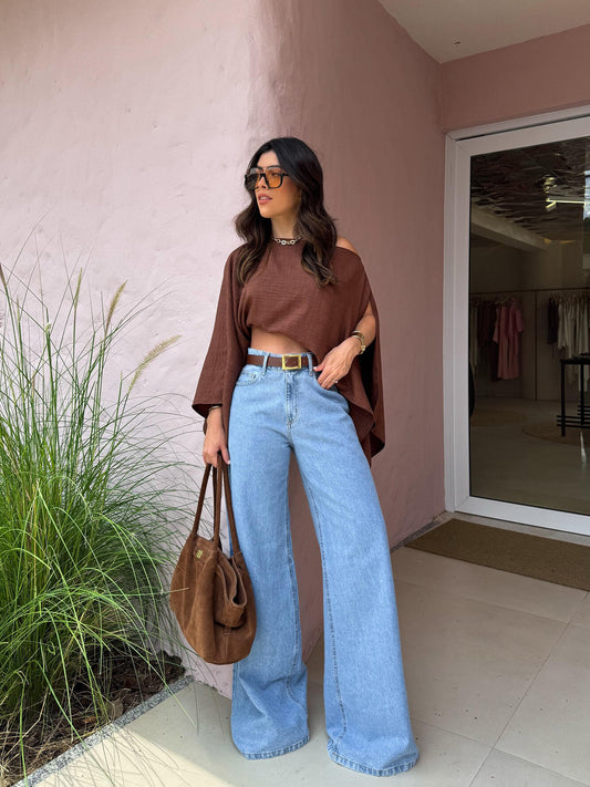 Shoulder Crop Top
