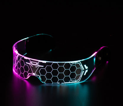 LED Luminous Glasses  Futuristic Style