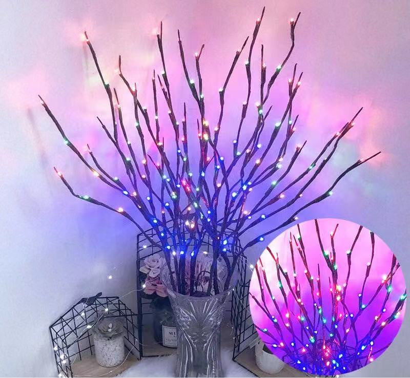 LED Lantern Simulation Branch Decoration