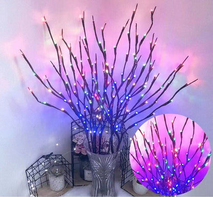 LED Lantern Simulation Branch Decoration