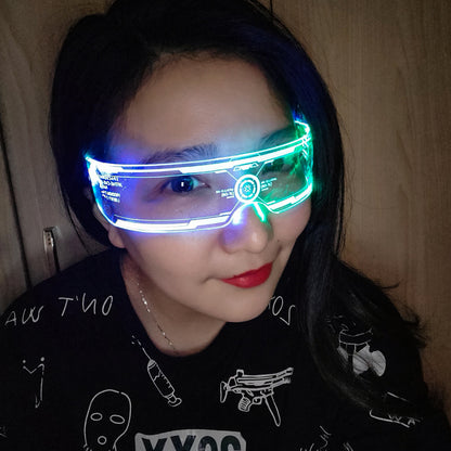 LED Luminous Glasses  Futuristic Style