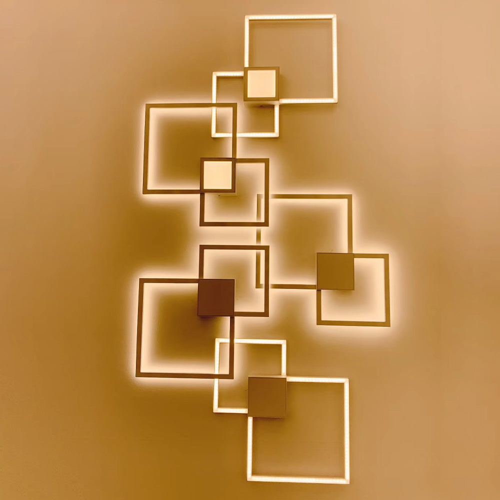 Geometric line LED shape wall light