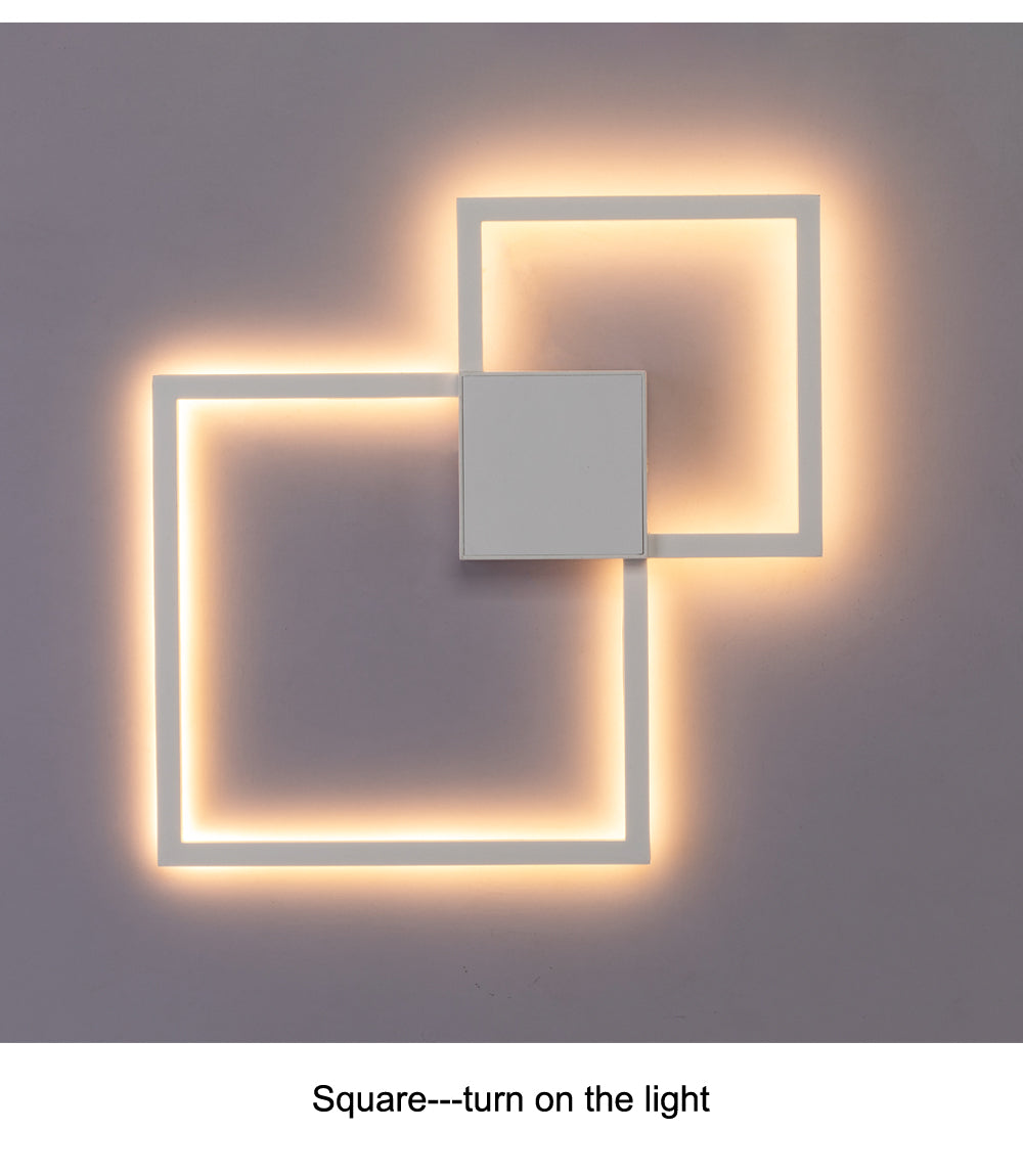Geometric line LED shape wall light