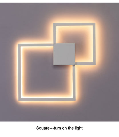 Geometric line LED shape wall light