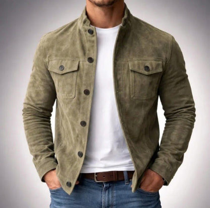 Faux Jacket Suede Tops