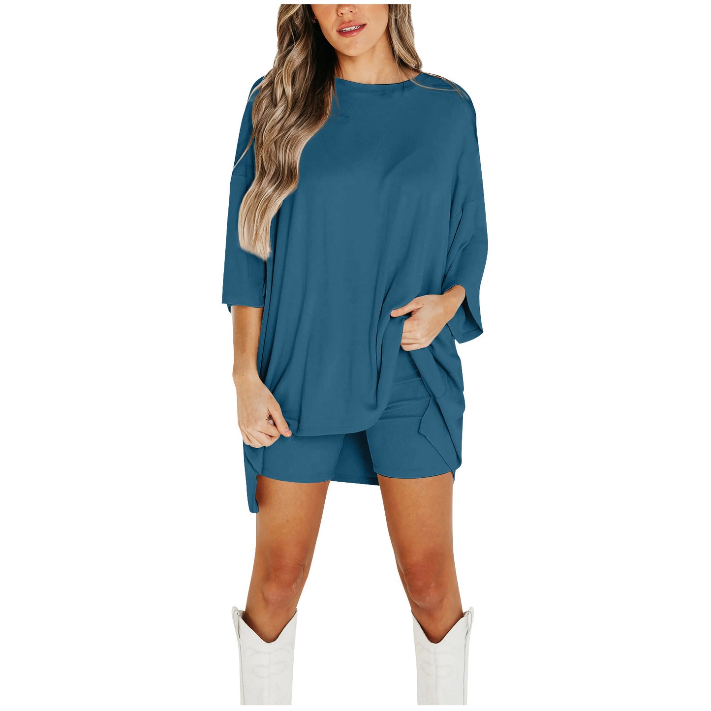 Chemise à manches courtes et pantalon slim moulant