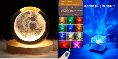 Projection Crystal Table Lamp