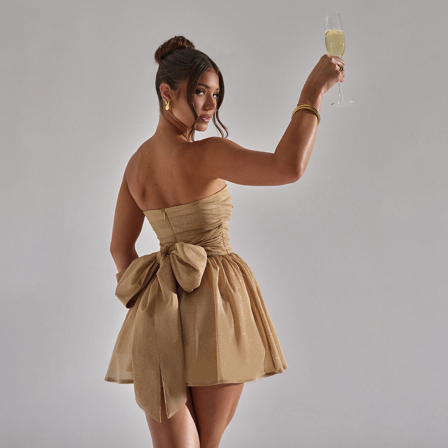 Mesh Short Stitching Dress