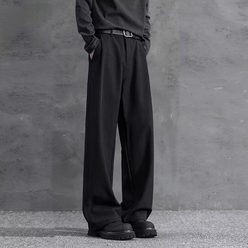 Pantalon de costume taille haute en soie